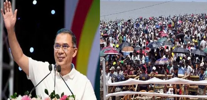 প্রধানমন্ত্রী তারেক রহমান, সমুদ্রপাড়ে মানুষের ঢল,